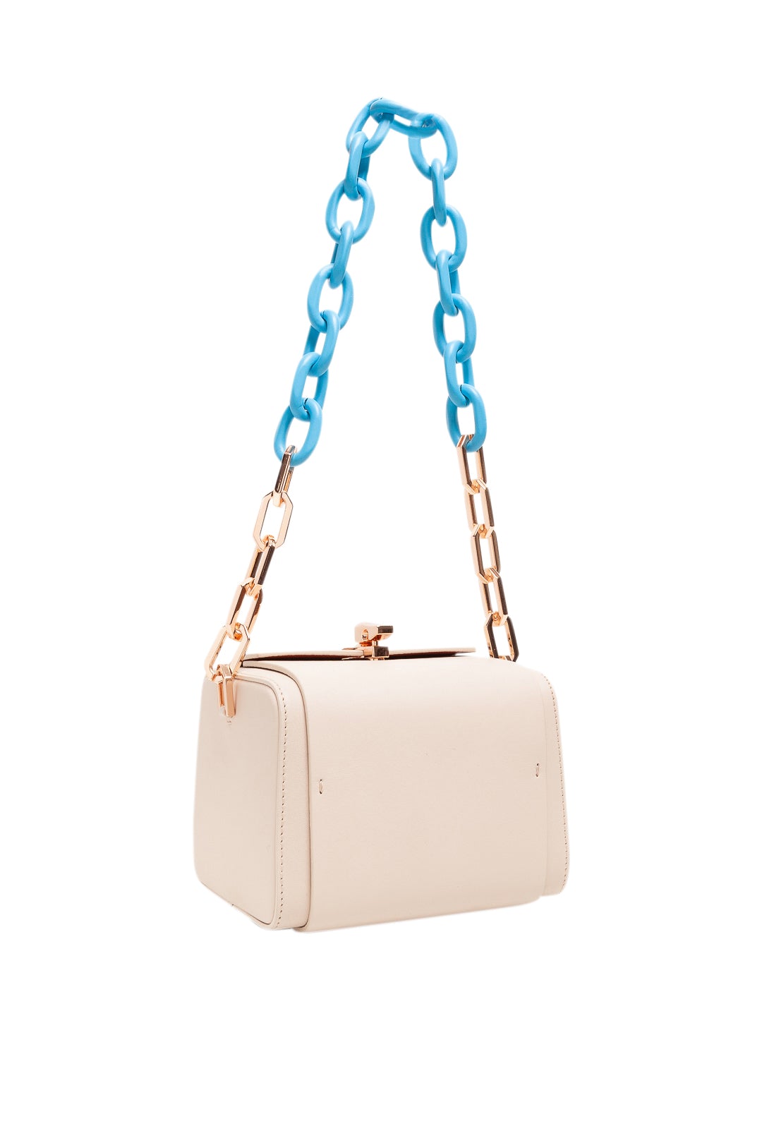 Po Cube leather square shoulder bag