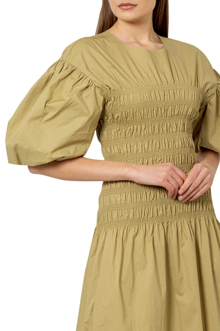The Garment-Flared midi-dress with ruffled detail-dgallerystore