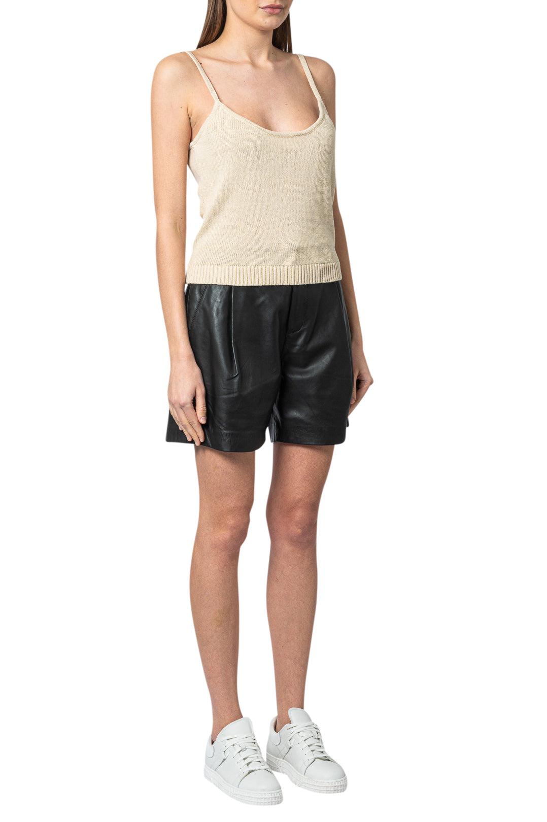 The Garment-Linen and cotton knit top-dgallerystore