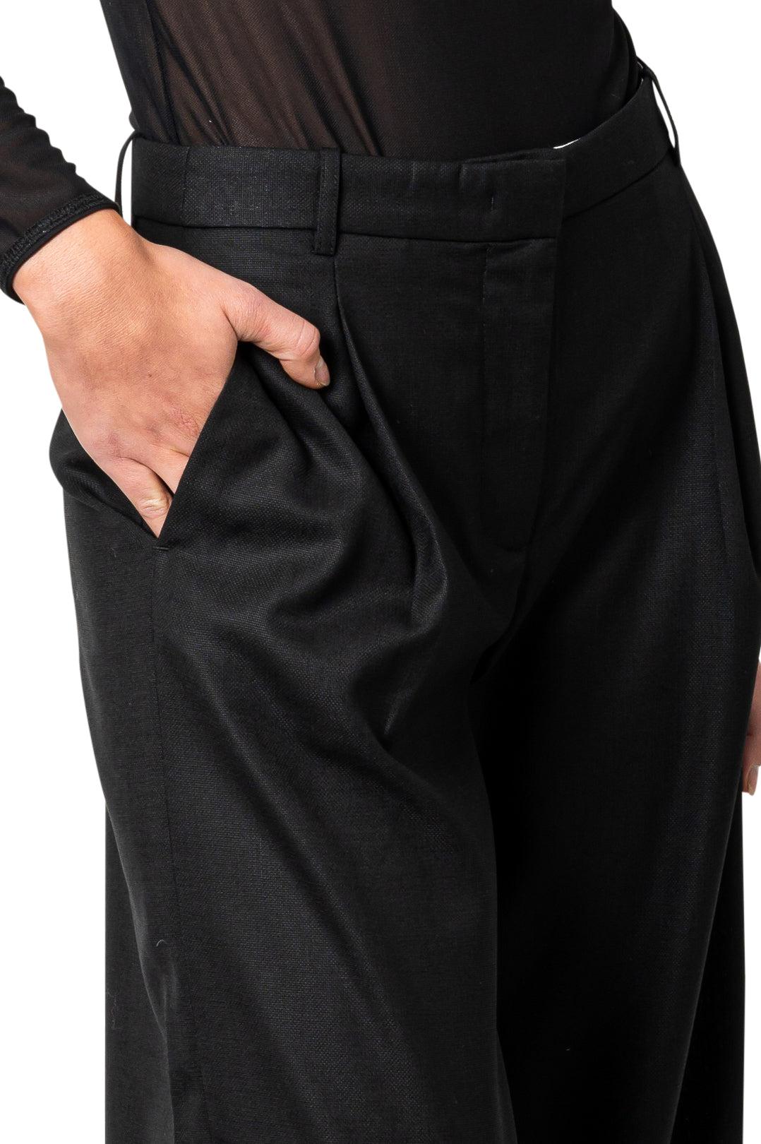 The Garment-Wool full-cut tailored trousers-dgallerystore